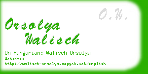 orsolya walisch business card